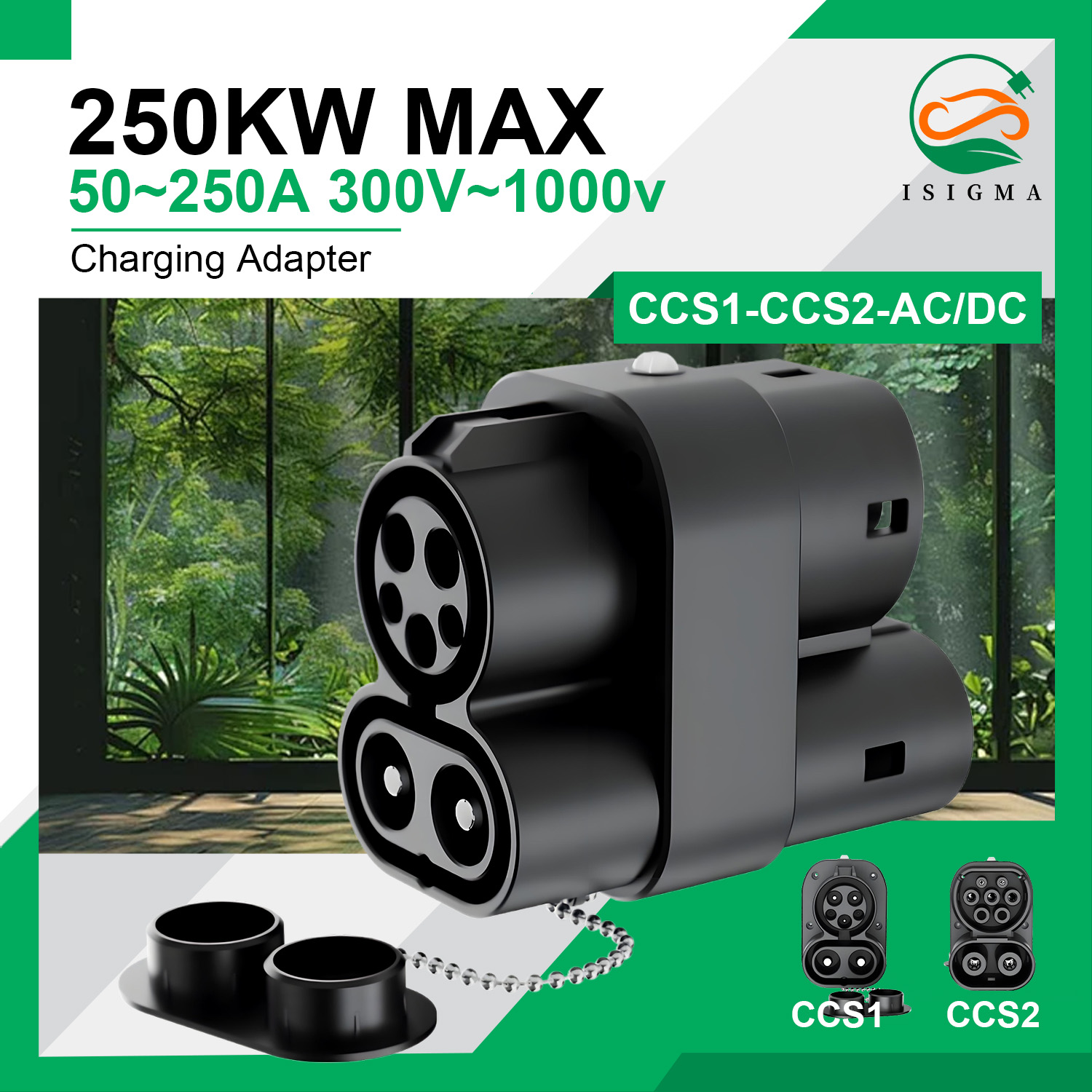 Adaptador de Cargador CCS1 a C - Ccs2 To Ccs1 Fast Charge Adapter 250Kw reseña y precio