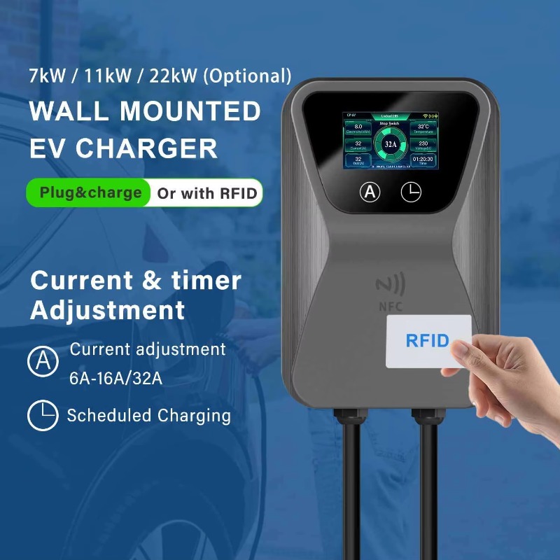 Cargador de Vehículos Eléctric - 22Kw Wallbox Type 2 Ocpp Rfid reseña y precio